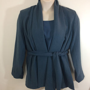 Dialogue 3-Piece Top:  Blouse, Jacket & Belt, NWT, Size XL